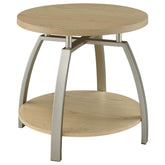 Best Furniture Outlet - Coaster - Dacre Round Engineered Wood Top Side End Table Greige - 720317