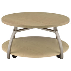 Dacre 2-piece Round Coffee and End Table Set Greige