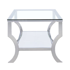 Saide Rectangular Glass Top Coffee Table Chrome
