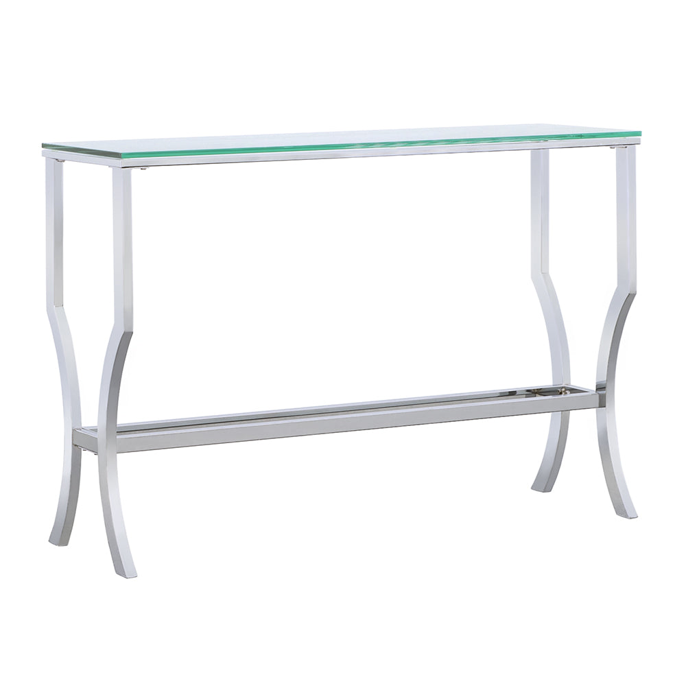 Best Furniture Outlet - Coaster - Saide Rectangular Glass Top Entryway Console Table Chrome - 720339