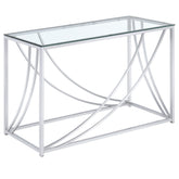 Best Furniture Outlet - Coaster - Lille Glass Top Entryway Console Table Accents Chrome - 720499