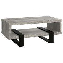 Best Furniture Outlet - Coaster - Dinard Engineered Wood Cocktail Coffee Table Grey Driftwood - 720878