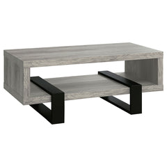 Best Furniture Outlet - Coaster - Dinard Engineered Wood Coffee Table Grey Driftwood - 720878
