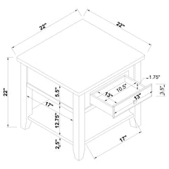 Bradford 3-piece Lift Top Coffee and End Table Set Walnut