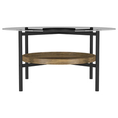 Delfin 3-piece Round Coffee and End Table Set Brown