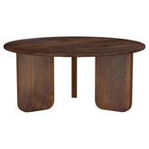 Best Furniture Outlet - Coaster - Dale Round Solid Mango Wood Coffee Table Brown - 721998