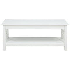 Skyview 2-piece Rectangular Lift Top Coffee Table Set White