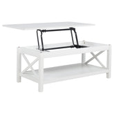 Best Furniture Outlet - Coaster - Skyview 44-inch Rectangular Lift Top Coffee Table White - 722088