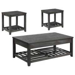 Cliffview 3-piece Lift Top Coffee and End Table Set Grey