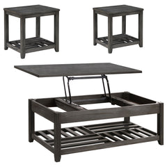 Cliffview 3-piece Lift Top Coffee and End Table Set Grey