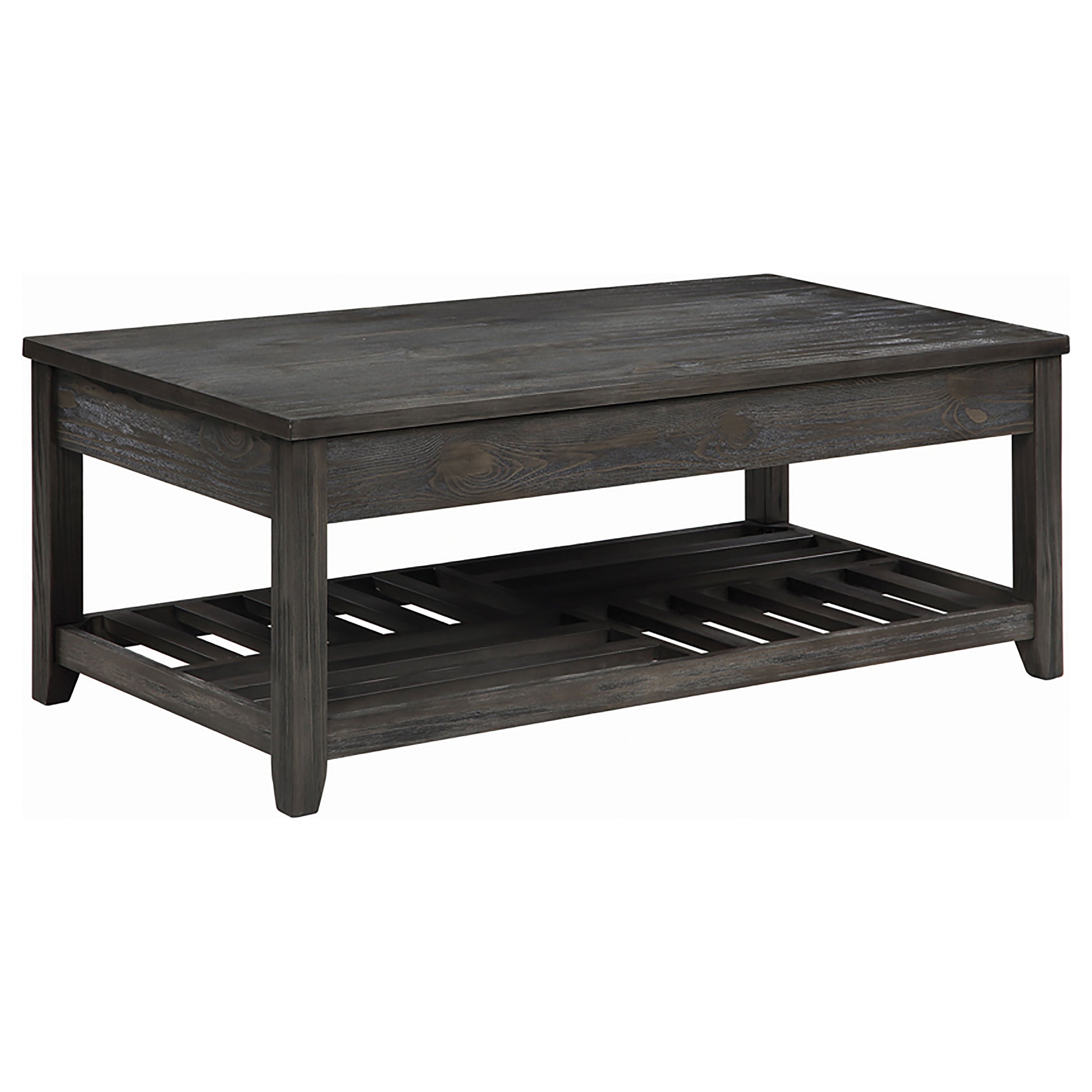 Best Furniture Outlet - Coaster - Cliffview Rectangular Wood Lift Top Coffee Table Grey - 722288