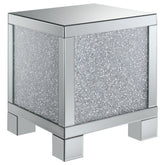 Best Furniture Outlet - Coaster - Gillian Rectangular Mirrored Acrylic Side End Table Silver - 722497