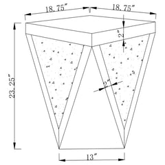 Amore 3-piece Mirrored Coffee and End Table Set Silver