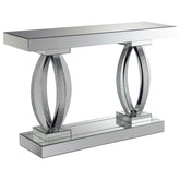 Best Furniture Outlet - Coaster - Amalia Mirrored Acrylic Entryway Sofa Console Table Silver - 722519