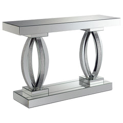 Best Furniture Outlet - Coaster - Amalia Mirrored Acrylic Entryway Sofa Console Table Silver - 722519