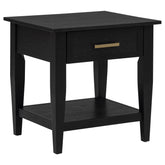 Best Furniture Outlet - Coaster - Lindenton 1-drawer Wood Occasional Side End Table Black - 722727