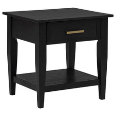 Best Furniture Outlet - Coaster - Lindenton 1-drawer Wood Occasional Side End Table Black - 722727