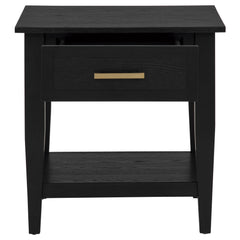Lindenton 1-drawer Wood Occasional Side End Table Black