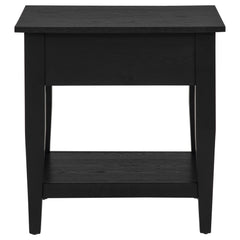 Lindenton 1-drawer Wood Occasional Side End Table Black