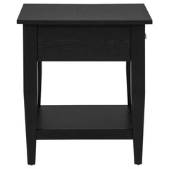 Lindenton 1-drawer Wood Occasional Side End Table Black
