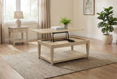 Best Furniture Outlet - Coaster - Lindenton 2-piece Wood Lift-Top Coffee and End Table Set Blonde - 722758-S2