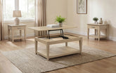 Best Furniture Outlet - Coaster - Lindenton 3-piece Wood Lift-Top Coffee and End Table Set Blonde - 722758-S3