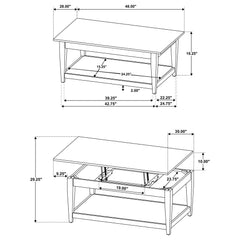 Lindenton 3-piece Wood Lift-Top Coffee and End Table Set Blonde
