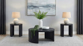 Best Furniture Outlet - Coaster - Sweeney 3-piece Coffee and End Occasional Table Set Black - 722828-S3