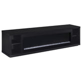 Best Furniture Outlet - Coaster - Deiter 79-inch TV Stand Fireplace Media Console Black - 722833