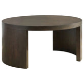 Best Furniture Outlet - Coaster - Sweeney 39-inch Round Wood Occasional Cocktail Coffee Table Dark Walnut - 722838