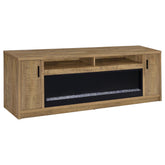 Best Furniture Outlet - Coaster - Eddy 79-inch 2-door TV Stand Fireplace Media Console Mango - 722843