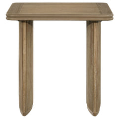 Adina 3-piece Wood Coffee Table Set Distressed Light Brown