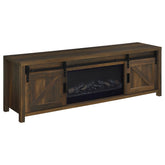 Best Furniture Outlet - Coaster - Enfield 71-inch TV Stand Fireplace Media Console Dark Pine - 722863