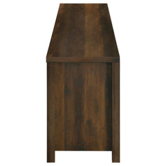 Enfield 71-inch TV Stand Fireplace Media Console Dark Pine