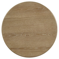 Adina 2-piece Round Coffee Table Set Distressed Light Brown