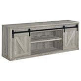 Best Furniture Outlet - Coaster - Brockton 2-door Engineered Wood 71-inch TV Stand Grey Driftwood - 723263