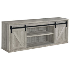 Best Furniture Outlet - Coaster - Brockton 2-door Engineered Wood 71-inch TV Stand Grey Driftwood - 723263