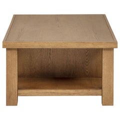 Beasley 2-Drawer Wood Coffee Table Golden Oak