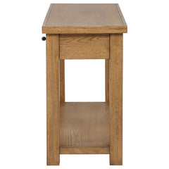 Beasley 2-Drawer Wood Console Table Golden Oak