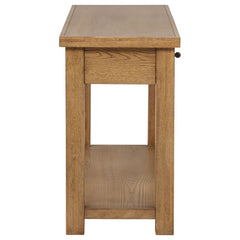 Beasley 2-Drawer Wood Console Table Golden Oak