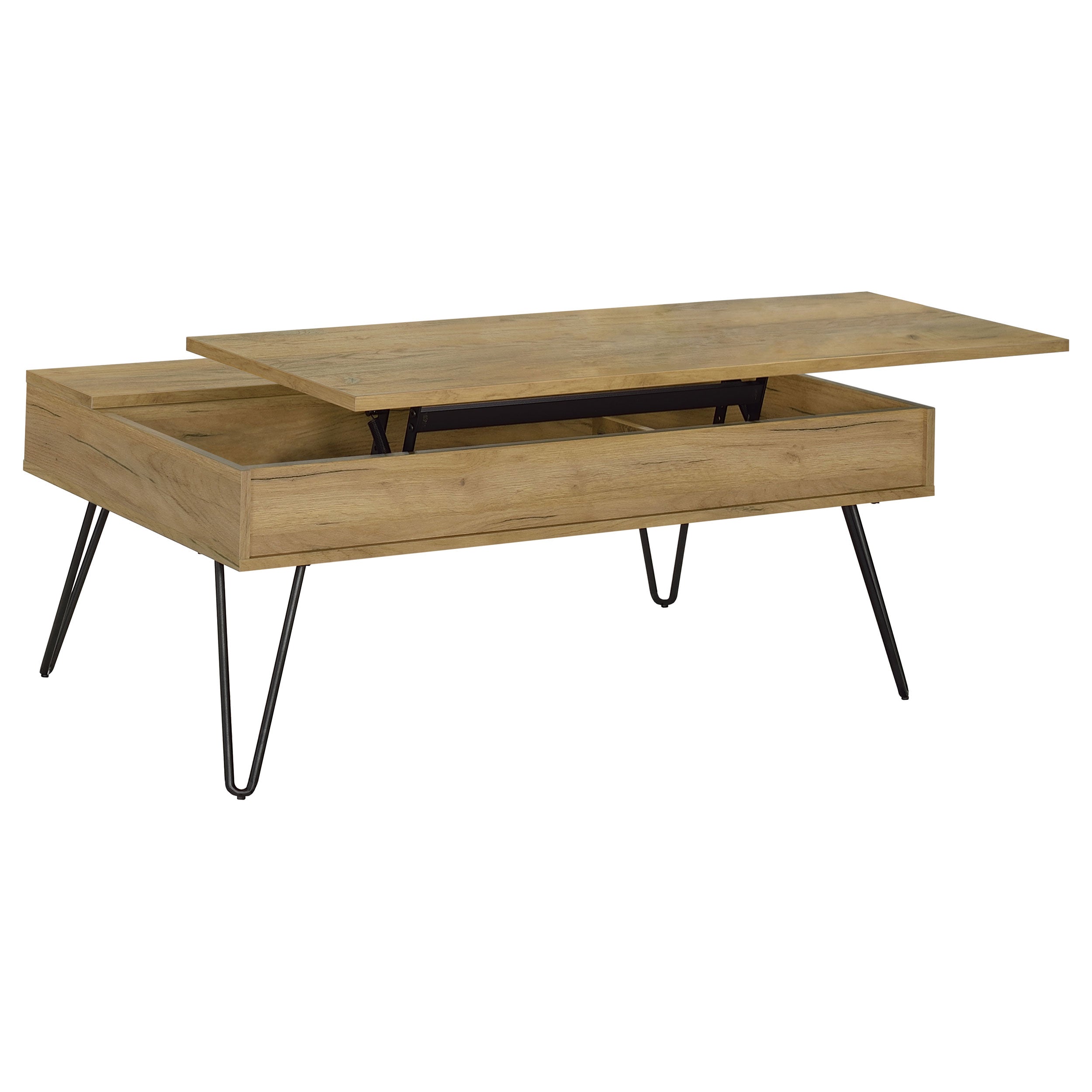 Best Furniture Outlet - Coaster - Fanning Engineered Wood Lift Top Coffee Table Golden Oak - 723368