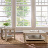 Best Furniture Outlet - Coaster - Solano 2-piece Square Coffee Table Set Weathered Mango - 723488-S2