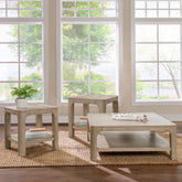 Best Furniture Outlet - Coaster - Solano 3-piece Square Coffee Table Set Weathered Mango - 723488-S3