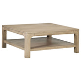 Best Furniture Outlet - Coaster - Solano Square Wood Cocktail Coffee Table Weathered Mango - 723488