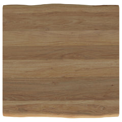 Zander Square Wood Top Coffee Table Natural Brown