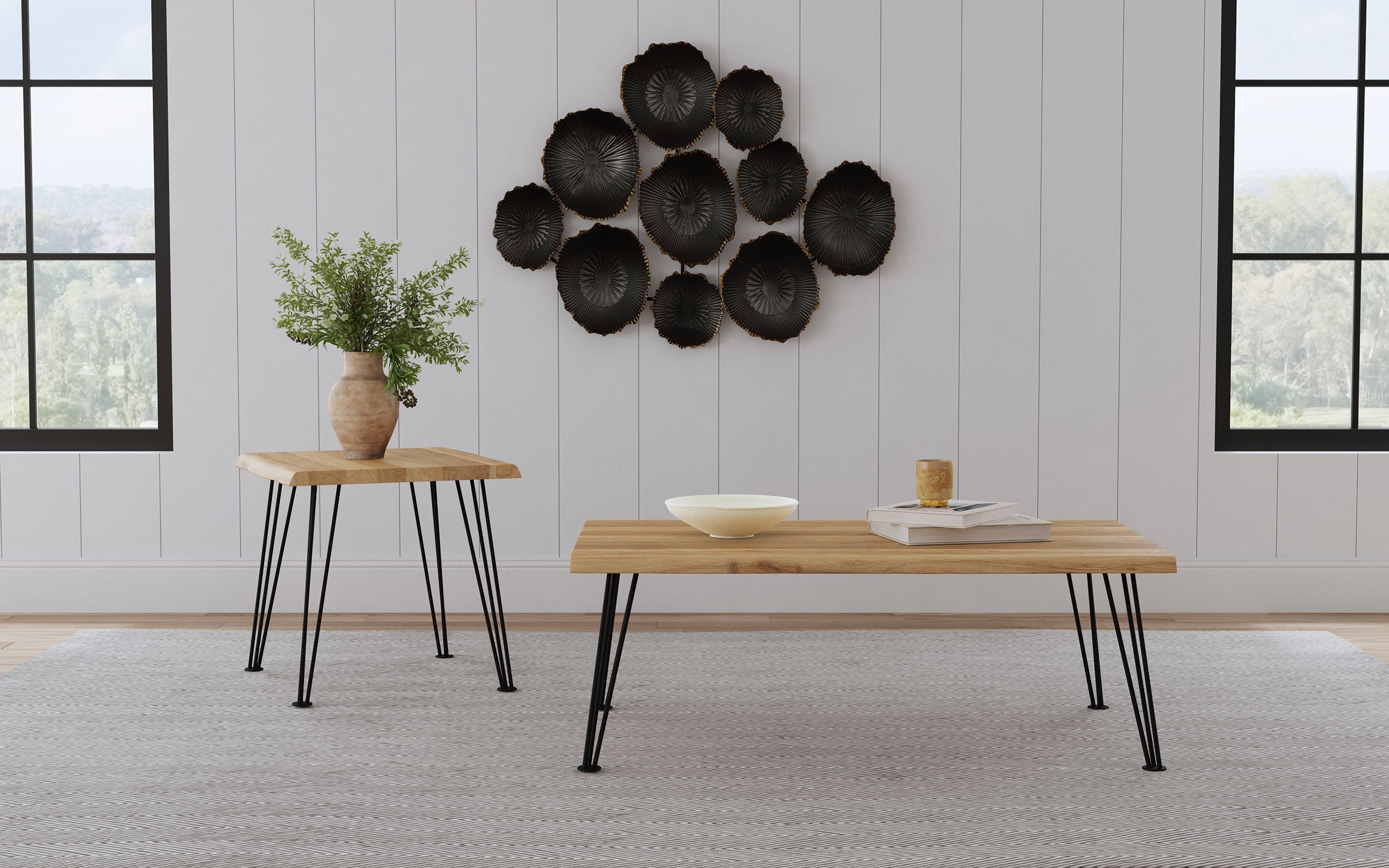 Best Furniture Outlet - Coaster - Zander 2-piece Rectangular Coffee and End Table Set Natural - 723498-S2