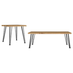 Zander 2-piece Rectangular Coffee and End Table Set Natural