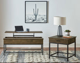 Best Furniture Outlet - Coaster - Byers 2-piece Lift Top Coffee and End Table Set Brown Oak - 723778-S2
