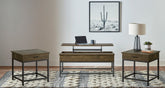 Best Furniture Outlet - Coaster - Byers 3-piece Lift Top Coffee and End Table Set Brown Oak - 723778-S3