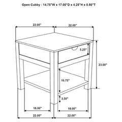Esther 1-drawer Solid Wood Side End Table Natural Sheesham